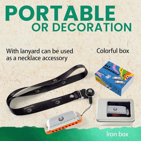 conjurer 8 حفرة البلوز هارمونيكا للأطفال البالغين، C مفتاح هارمونيكا الفم الجهاز للمبتدئين المحترفين، البلوز القيثارة مع حالة رائعة، آلة موسيقية، كهدية، أبيض in Kuwait