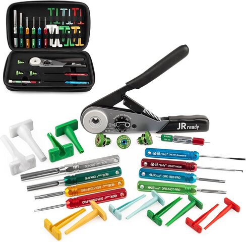 ST2163 Deutsch Crimp Kit，ACT-HDT Solid Contacts Crimp Tool with 3 Positioners and G454 Gauge for Deutsch Size 12 16 20 Turned Pin and Socket Terminals Work with Deutsch DT DTM DTP Series Connectors in Kuwait