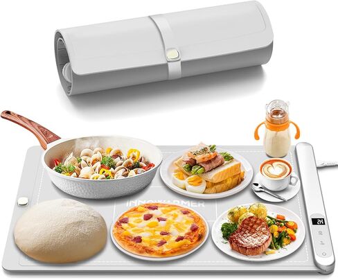 حصيرة الاحترار الغذائي - تسخين الجرافين الكامل للجرافين ، وتدفئة سريعة 500 واط ، ودرجة حرارة قابلة للتعديل ، وسيليكون درجة الطعام ، ودفء الطعام للتجمعات ، والحفلات ، والسفر ، والاستخدام اليومي (الأخضر) in Kuwait