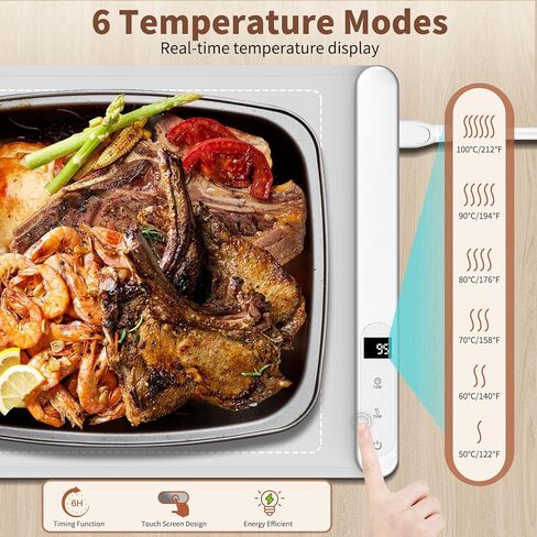 حصيرة الاحترار الغذائي - تسخين الجرافين الكامل للجرافين ، وتدفئة سريعة 500 واط ، ودرجة حرارة قابلة للتعديل ، وسيليكون درجة الطعام ، ودفء الطعام للتجمعات ، والحفلات ، والسفر ، والاستخدام اليومي (الأخضر) in Kuwait