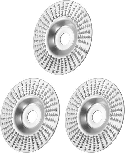 HARFINGTON 2Pcs Wood Grinder Wheel Disc 4" Wood Shaping Wheel with 5/8" Arbor for Woodworking Angle Grinders Wood Sanding Shaping Polishing Carving Grinding in Saudi Arabia