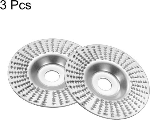HARFINGTON 2Pcs Wood Grinder Wheel Disc 4" Wood Shaping Wheel with 5/8" Arbor for Woodworking Angle Grinders Wood Sanding Shaping Polishing Carving Grinding in Saudi Arabia