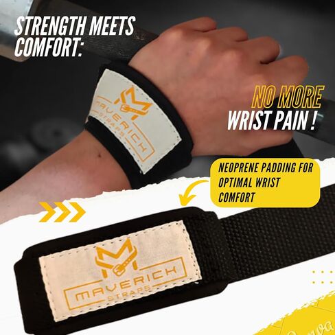 Padded Weight Lifting Wrist Straps for Weightlifting, Bodybuilding, Powerlifting, Strength Training, Pull-Ups & Deadlifts | Gym Accessories for Men and Women - Cotton in Saudi Arabia