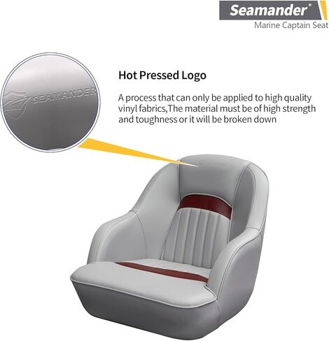 مقعد القارب بونتوني Seamander ، 19.7H × 22.2L × 21.7 د بوصة ، إطار بلاستيكي مصبوب ، حشوة رغوة فخمة ، فينيل بحري ، 5 × 5 أو 5 × 12 بوصة. in Kuwait