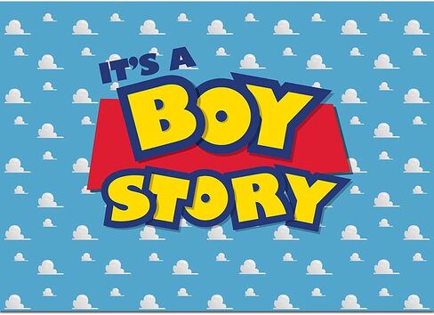 Cartoon Blue Sky White Clouds Toy Boy Story Theme Photography Backdrops 7x5ft Children Boys Birthday Party Photo Background Kids Newborn Baby Shower Dessert Cake Table Decor Props Supplies in Saudi Arabia