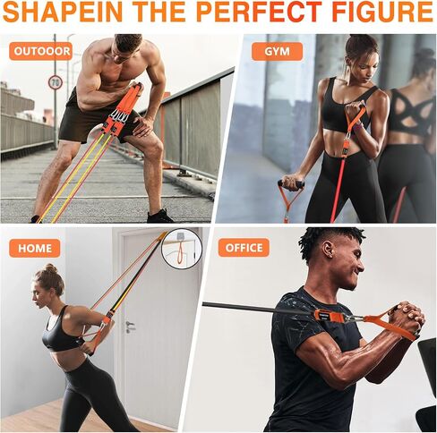 Resistance Bands,Heavy Exercise Bands with Handles, Door Anchor, Legs Ankle Straps, 300/240/360LBS Workout Bands for Men and Women Fitness, Heavy Resistance Training, Home Workout Set in Saudi Arabia