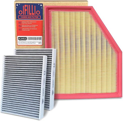Cabin and Engine Air Filter for 2012-2018 BMW 328I, 328I XDRIVE, 428I, 428I GRAN COUPE, 328D, 228I, 320I, 2.0L SERIES Select Models Replaces 13718507320 64119237555 in Kuwait