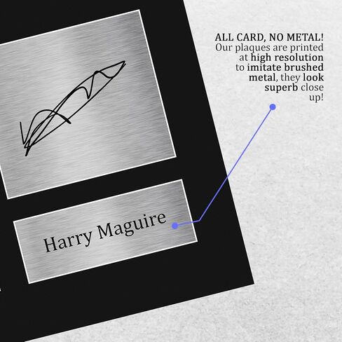 HWC Trading Harry Maguire England هدايا مؤطرة مطبوعة صورة توقيع موقعة لمحبي كرة القدم ومؤيديها - مقاس حرف أمريكي in Kuwait