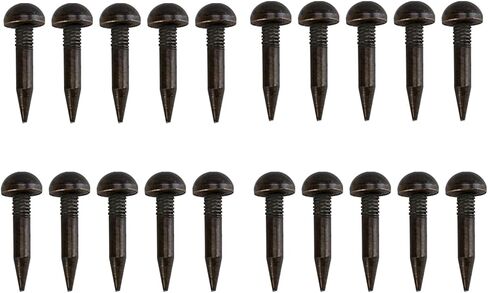 dophee 20Pcs Vintage Style Solid Pure Brass Upholstery Nails Studs Thumb Tacks Fasteners for Furniture Sofa Carpet Door Decoration, Gold, 6mm in Kuwait