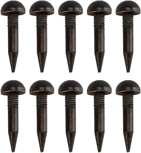 dophee 20Pcs Vintage Style Solid Pure Brass Upholstery Nails Studs Thumb Tacks Fasteners for Furniture Sofa Carpet Door Decoration, Gold, 6mm in Kuwait