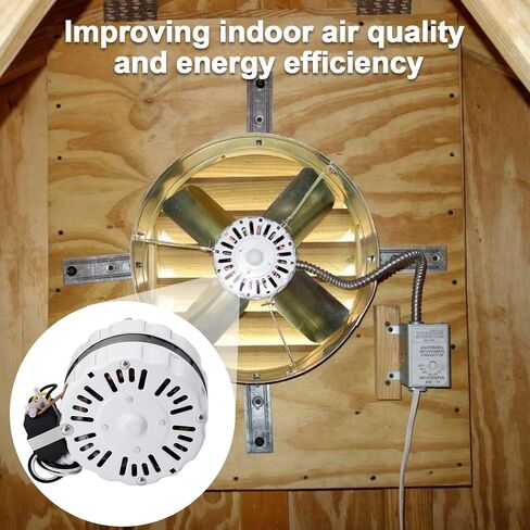 Hiorucet 35407 Vent Attic Fan Motor Replacement for 35407, F0812B3146, F0816B4732, 4310655, Vent Fan Motor Replacement for 3C246A, 4CH65, Attic Vent Fan Motor CW Rotation, 120V, 1550RPM in Saudi Arabia