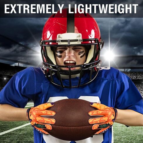 SNATCH Football Gloves, Youth Football Gloves Tacky Receiver Gloves Skin Tight Game Day Football Gloves Youth & Adult Sizes in Saudi Arabia