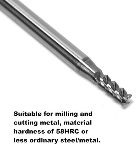 5Pcs Carbide End Mills High Speed Cutter 4 Flute (D 4mm x L 50mm) for Cutting High Hardness 58HRC, CNC Milling Hardened Metals in Kuwait