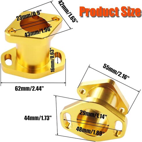 برغي حشية مدخل أنبوب دخول السباق للأداء للمفترس 212cc 196cc 6.5HP Coleman Ct200u Bt200x GX160 GX200 Baja Mb200 Hummerhead OHV Clone Engines Mini Bike Go Kart RED in Kuwait