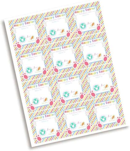 Bunny Bait Easter Themed Gift Tag Sticker Labels for Kids, 40 2" Party Circle Stickers by AmandaCreation, Great for Party Favors, Envelope Seals & Goodie Bags in Saudi Arabia