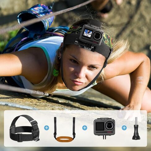 مجموعة ملحقات كاميرا الحركة بحزام الصدر القابل للتعديل من AKASO لكاميرات GoPro Hero 12 11 10 9 EK7000/EK7000 Pro/Brave 4/Brave 4 Pro/Brave 7 LE/Brave 7/Brave 8 والهواتف الذكية in Saudi Arabia