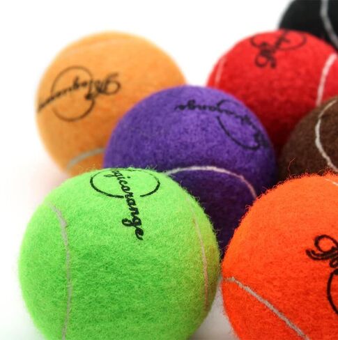 Magicorange Tennis Balls, 12 Pack Advanced Training Tennis Balls Practice Balls, Pet Dog Playing Balls, Come with Mesh Bag for Easy Transport, Good for Beginner Training Ball in Kuwait