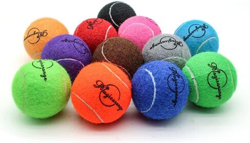 Magicorange Tennis Balls, 12 Pack Advanced Training Tennis Balls Practice Balls, Pet Dog Playing Balls, Come with Mesh Bag for Easy Transport, Good for Beginner Training Ball in Kuwait
