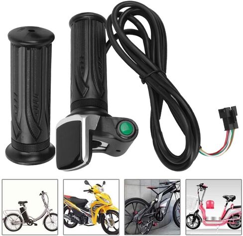 Electric Throttle Grip with LCD Display, E Speed Governing Throttle Grip 6 Cores Throttle Grip, A Pair Electric Throttle Grip w/LCD Electric Quantity Display (36V) in Saudi Arabia