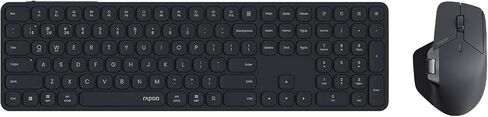 RAPOO Multi Device Bluetooth 2.4G Wireless Keyboard and Mouse Combo for Mac OS, Rechargeable Slim Silent Keyboards 1600 DPI Mouse for Laptop/MacBook Pro/Air, iMac, iPhone, iPad Pro/Air/Mini in Saudi Arabia
