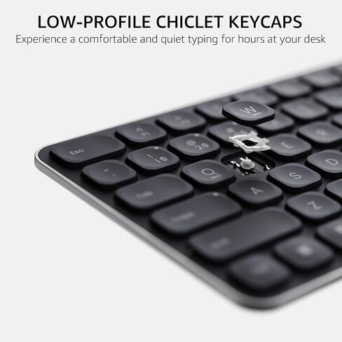 RAPOO Multi Device Bluetooth 2.4G Wireless Keyboard and Mouse Combo for Mac OS, Rechargeable Slim Silent Keyboards 1600 DPI Mouse for Laptop/MacBook Pro/Air, iMac, iPhone, iPad Pro/Air/Mini in Saudi Arabia