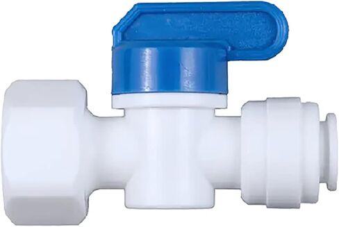 Ezrodi Plastic Push-to-Connect إلى 1/2 بوصة صمام أنثى (1/4-in OD PTC X 1/2-in MIP ، صمام مستقيم) in Kuwait