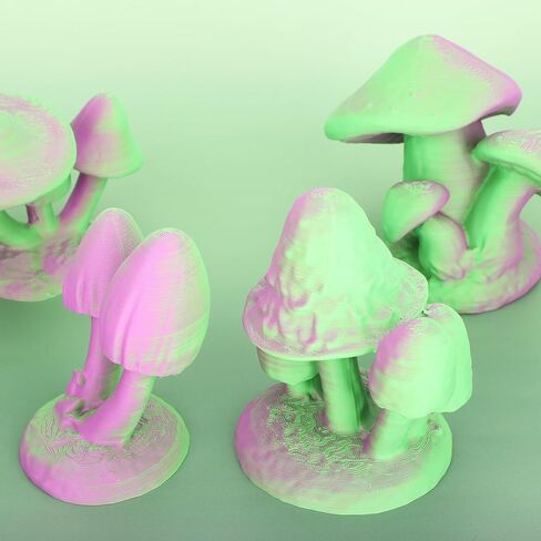 Dual Color Matte PLA 3D Printer Filament Matte pla Filament 1.75mm 2 in 1 Coextrusion 1KG Spool (2.2lbs) Multicolor PLA with Smooth Matte Finish for FDM 3D Printers-Green Purple in Kuwait