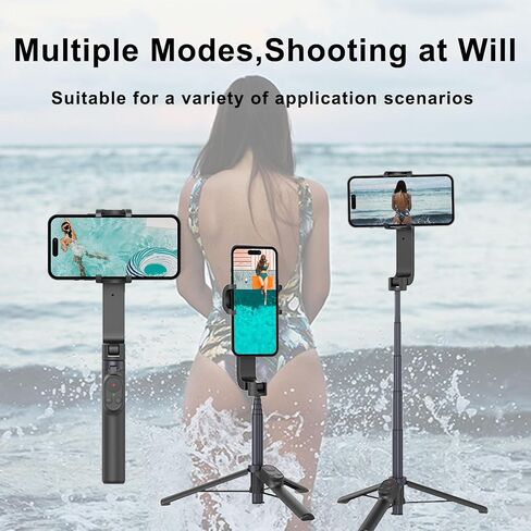 Gimbal Stabilizer for Smartphone,Selfie Stick Tripod with Remote Control Auto Balance 360° Rotation 1-Axis Phone Gimbal for Group Selfies Live Streaming Video Recording in Saudi Arabia