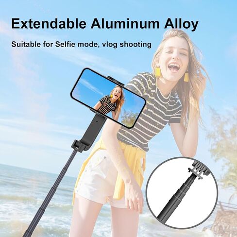 Gimbal Stabilizer for Smartphone,Selfie Stick Tripod with Remote Control Auto Balance 360° Rotation 1-Axis Phone Gimbal for Group Selfies Live Streaming Video Recording in Saudi Arabia