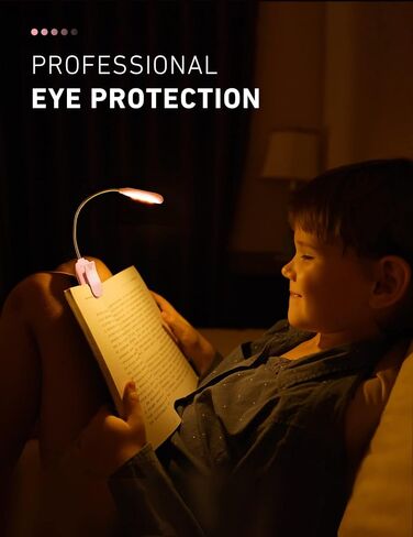 Monotremp Book Lights for Reading at Night in Bed, 80 Hours Runtime Rechargeable Reading Lights for Books in Bed, 3 Brightness Levels × 3 Color Temperatures, 1.3 oz Lightweight in Saudi Arabia