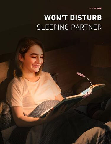 Monotremp Book Lights for Reading at Night in Bed, 80 Hours Runtime Rechargeable Reading Lights for Books in Bed, 3 Brightness Levels × 3 Color Temperatures, 1.3 oz Lightweight in Saudi Arabia