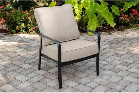Hanover Aluminum Slatted Dining Chair, 1PC, Gunmetal in Saudi Arabia