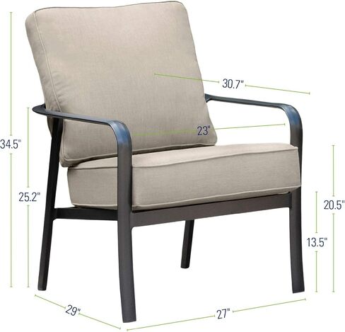 Hanover Aluminum Slatted Dining Chair, 1PC, Gunmetal in Saudi Arabia