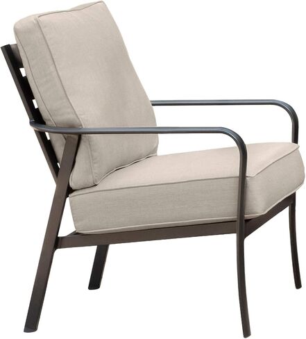 Hanover Aluminum Slatted Dining Chair, 1PC, Gunmetal in Saudi Arabia