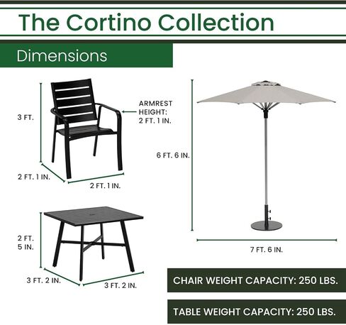Hanover Aluminum Slatted Dining Chair, 1PC, Gunmetal in Saudi Arabia