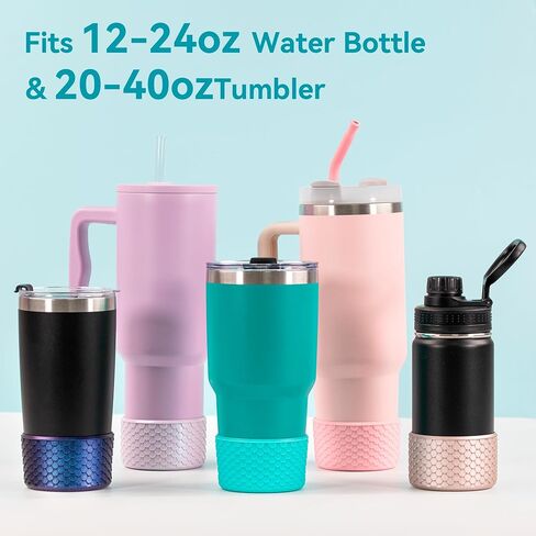 Silicone Boot for Stanley 20-40 oz & Hydro Flask Water Bottle 12-24 oz, Anti Slip Bottom Cover Sleeve for Tumblers Bottom of 2.83-2.95in in Saudi Arabia