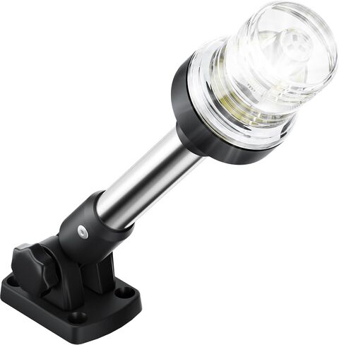 12" Boat Stern Lights LED Anchor Light Waterproof IP67 White Fold Down Marine Navigation Lights for Fishing Boat, Jon Boat and Bass Boat (12-24V) in Saudi Arabia