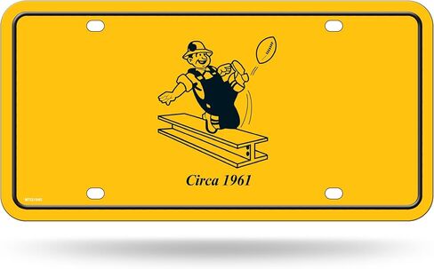 Rico Industries NFL Los Angeles Chargers Retro Metal Auto Tag 8.5" x 11" - Great for Truck/Car/SUV in Saudi Arabia