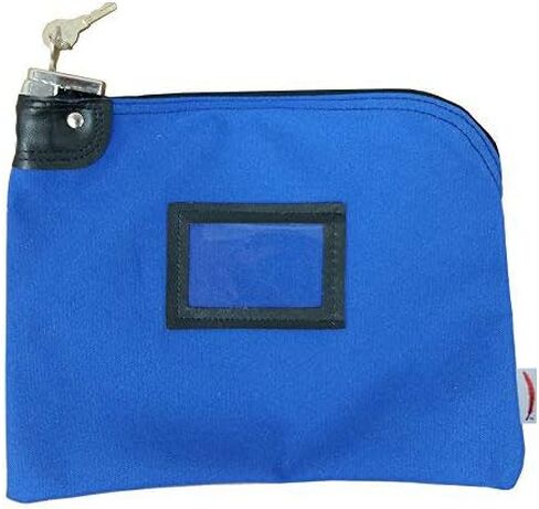 Locking Bank Bag Canvas Keyed Security (Navy Blue) in Saudi Arabia