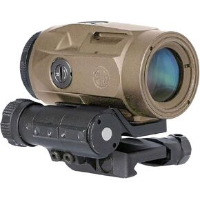 Sig Sauer Juliet3-Micro 3x22 mm Durable Ultra-Compact Lightweight Waterproof Fogproof Magnifier | Push-Button Mount with Spacers