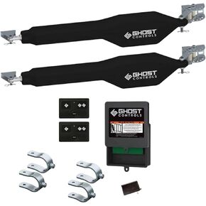 Ghost Controls Heavy-Duty Solar Automatic Gate Opener Kit for Driveway Swing Gates with Long-Range Solar Gate Opener Remote - Model TDS2XP
