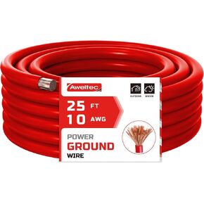 8 Gauge Wire, 25 Feet Blue Power Ground Wire Cable, Primary Automotive Wire, Copper Clad Aluminum Wire for Battery Cable, Car Audio, Amp Wiring, Generator, Automotive, RV