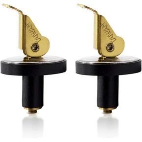 MARINE CITY Brass and Stainless Steel Snap Lock Baitwell Plugs Strong and Sturdy Fine Finish Drain Plug with Innovative Design for Boat Yacht Kayak Marine Rust Proof (3/8 inches) (Pack of 2)