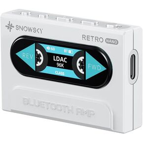 FiiO/Snowsky Retro Nano Bluetooth USB DAC AMP with LDAC, aptX Adaptive, aptX LL (3.5mm Unbalanced & 4.4mm Balanced Output) (White)