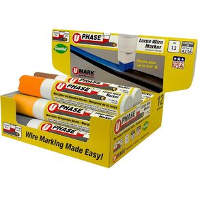 U-Mark Large U-Phase® 3-Phase Color Assortment Pack of 12 (3 ea. Brown,Yellow, Orange, Gray) 10718MD3