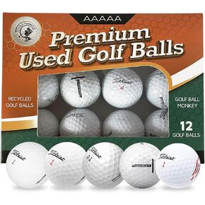 Golf Ball Monkey Cheap Recycled Golf Balls for Titleist Golf Balls White Mix for Titleist Velocity, TruFeel, Tour Speed, TruSoft, DT Solo, EXP01 & Tour Soft Balls w/ 15 Tees & Mesh Bag