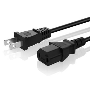 TNP 2 Prong AC Power Cable Cord for Xbox 360 E/Slim/Pro Compatible with PS4 Pro, Xbox One Original - Replacement 2 Prong Power Cord (10 feet)