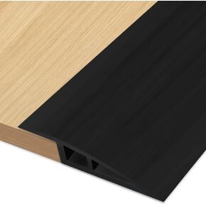 Vinyl-Door-Threshold Floor-Transition-Strips Self Adhesive 36 inch, Threshold 3/4''~4/5'', Transition-Strips for Doorways, Edge-Reducer for Door/Floor (Light Brown)