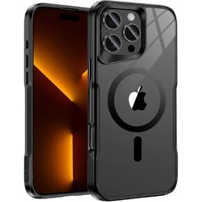 4 in 1 Ergonomic Magnetic for iPhone 16 Pro Case,with 2Pcs Tempered Screen Protector + 1Pcs Lens Protector,Military Grade Drop Protection (Gold, ONLY for iPhone 16 Pro, 6.3'')