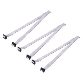 MECCANIXITY 3 Pcs IDC Flat Ribbon Cable, 2.54mm Pitch 10mm Width 50cm Long 8 Pin FC to FC Flat Ribbon Connector Jumper Wire for PC, LED Displays